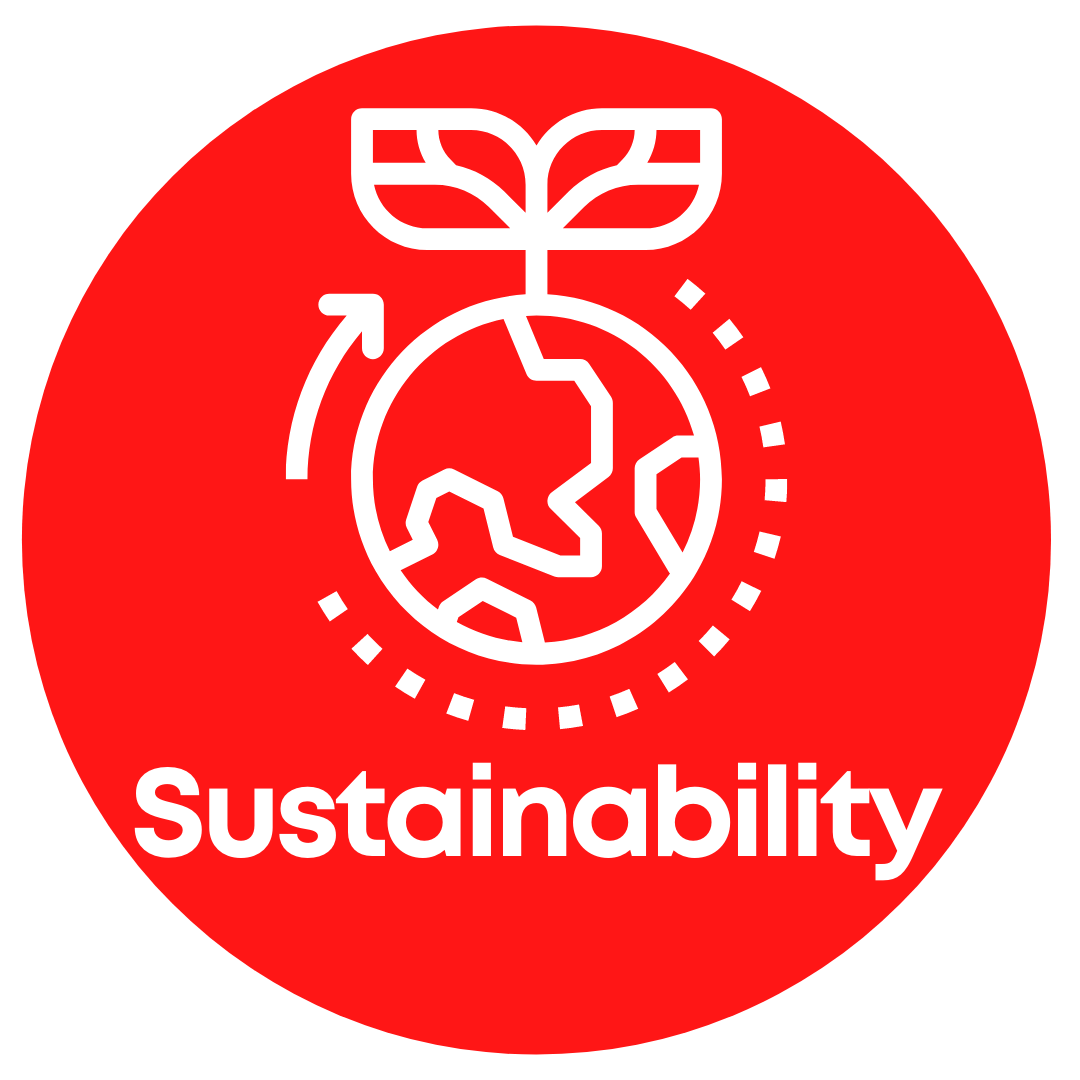 Sustainability image sign with eco-friendly